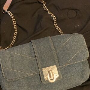 True Religion Denim Shoulder Bag with Chain Strap
